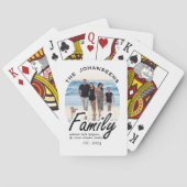 家族のユニーク生活の愛の引用文スクリプトの写真と名前 トランプ (裏面)