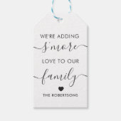 家族のラベルKraftに愛を加える ギフトタグ (正面)