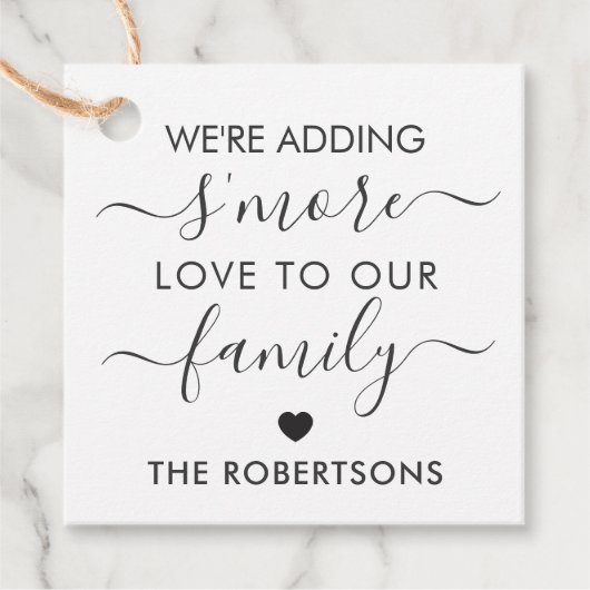 家族のラベルKraftに愛を加える フェイバータグ (正面)