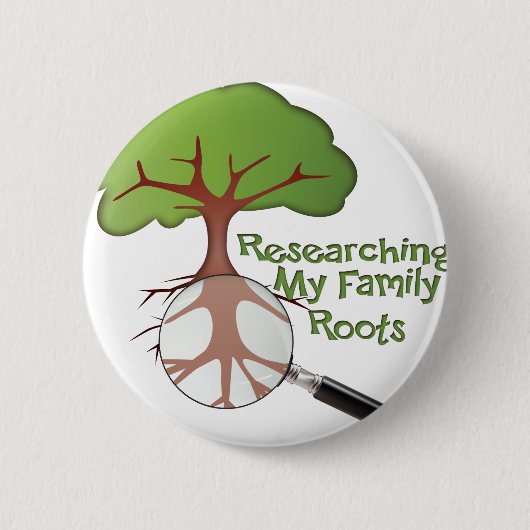 家族のルーツを調べる 缶バッジ (正面)