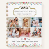 家族のレシピの本 – 祖母への思い出に残る贈り物 ノートブック (正面)