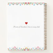 家族のレシピの本 – 祖母への思い出に残る贈り物 ノートブック (裏面)