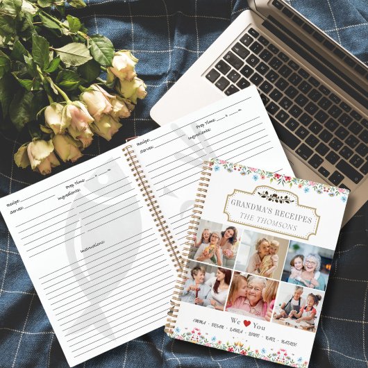 家族のレシピの本 – 祖母への思い出に残る贈り物 ノートブック