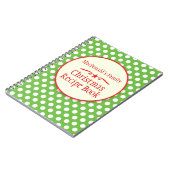 家族のレシピの水玉模様の緑のノート ノートブック (左側)