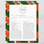 家族のレシピクリスマスレシピシート (正面/裏面)