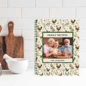 家族のレシピ写真ファームハウスroosters hens ノートブック