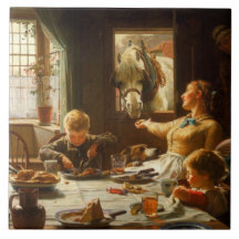 家族の一人(ロバ食べ物を与えー)