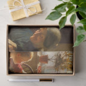 家族の一人(ロバ食べ物を与えー) 薄葉紙 (ギフト)