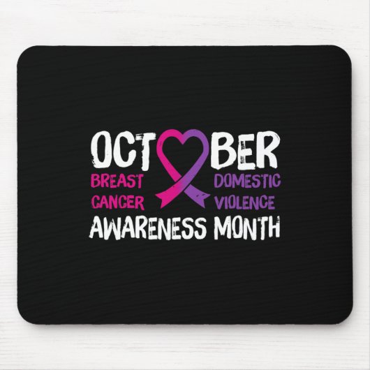家族の乳がんと家庭内暴力が待ち受ける マウスパッド (正面)