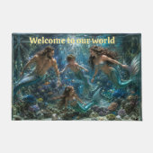 家族の人魚玄関マット ドアマット (正面)