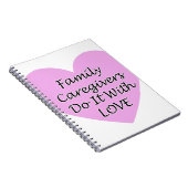 家族の介護者が愛でそれをする ノートブック (右側)