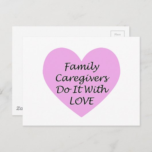 家族の介護者が愛でそれをする ポストカード (正面/裏面)