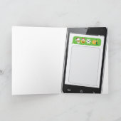 家族の休日のメールや文字を打つのクリスマスのおもしろカード シーズンカード (内部)