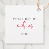 家族の休日の写真サンタハッツメリークリスマスファ フェイバータグ (裏面)