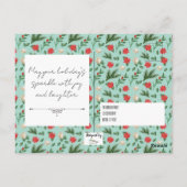 家族の休日クリスマスフォト編集可能はがき ポストカード (裏面)