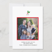 家族の休日メリークリスマスジョイフォトカード シーズンカード (正面)