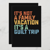 家族の休暇じゃない罪悪感に満ちた旅 招待状 (正面/裏面)