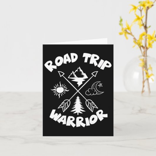 家族の休暇のためのロードトリップ戦士ファミリーシャツ カード (黄色い花)