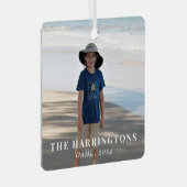 家族の休暇のクリスマスフォト メタルオーナメント (正面右)