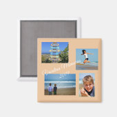 家族の休暇のメモリーフォト マグネット (正面/裏面)
