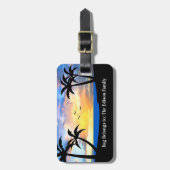 家族の休暇の予算の荷物タグ ラゲッジタグ (正面縦)