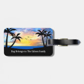 家族の休暇の予算の荷物タグ ラゲッジタグ (裏面横)