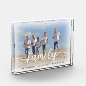 家族の休暇の思い出のスクリプトオーバーレイ フォトブロック (左)