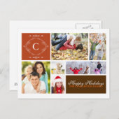 家族の休暇の挨拶 シーズンポストカード (正面/裏面)