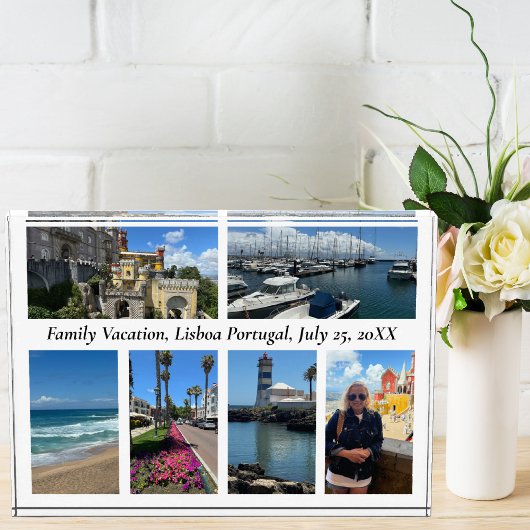 家族の休暇の旅行ギフトカスタム、6枚の写真モダン、 フォトブロック