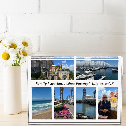 家族の休暇の旅行ギフトカスタム、6枚の写真モダン、 フォトブロック