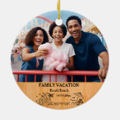 家族の休暇の記念カスタム品&写真2 セラミックオーナメント (裏面)