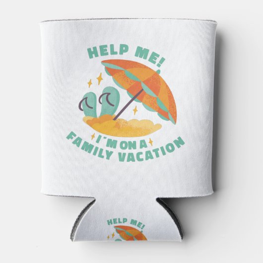 家族の休暇をビーチで救済す!私は家族だ 缶クーラー (正面)