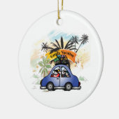 家族の休暇を一緒に思い出を作る – 家族 セラミックオーナメント (左)