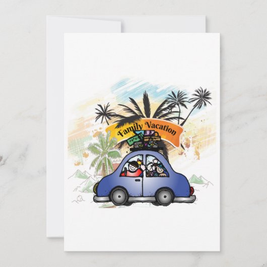 家族の休暇を一緒に思い出を作る – 家族 招待状 (正面)