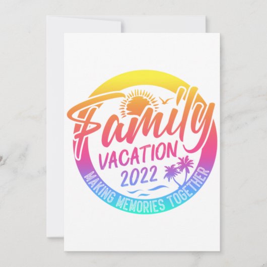 家族の休暇を思い出に一緒にクラシック 招待状 (正面)