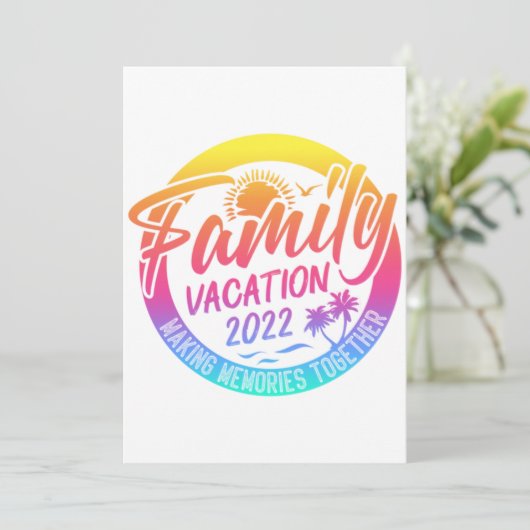 家族の休暇を思い出に一緒にクラシック 招待状 (スタンド正面)