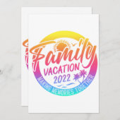 家族の休暇を思い出に一緒にクラシック 招待状 (正面/裏面)