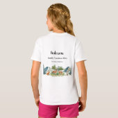 家族の休暇ウッドランド森林動物の鹿の女の子 Tシャツ (裏面フル)