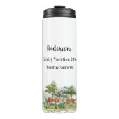 家族の休暇ウッドランド森林動物の鹿 タンブラー (正面)