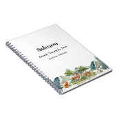 家族の休暇ウッドランド森林動物の鹿 ノートブック (右側)