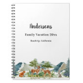 家族の休暇ウッドランド森林動物の鹿 ノートブック (正面)