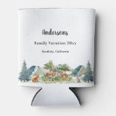 家族の休暇ウッドランド森林動物の鹿 缶クーラー (正面)