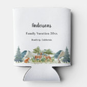 家族の休暇ウッドランド森林動物の鹿 缶クーラー (裏面)