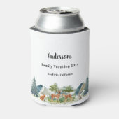 家族の休暇ウッドランド森林動物の鹿 缶クーラー (缶裏面)