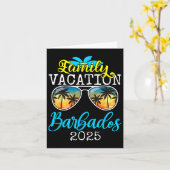 家族の休暇グループ家族旅行 バルブ カード (黄色い花)