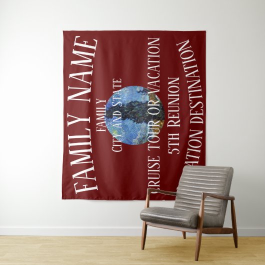 家族の休暇ツアークルーズ船グループ背景 タペストリー (インサイチュ)
