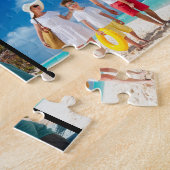 家族の休暇フォトコラージュ旅行が頻繁 ジグソーパズル (側面)