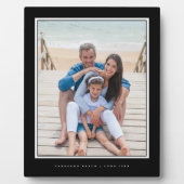 家族の休暇フォトメモリ残し代ブラックフレーム フォトプラーク (正面)