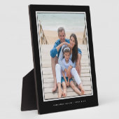 家族の休暇フォトメモリ残し代ブラックフレーム フォトプラーク (側面)