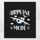 家族の休暇飛んでいる- w/子供 – 飛行機モード ワインラベル (シングルラベル)